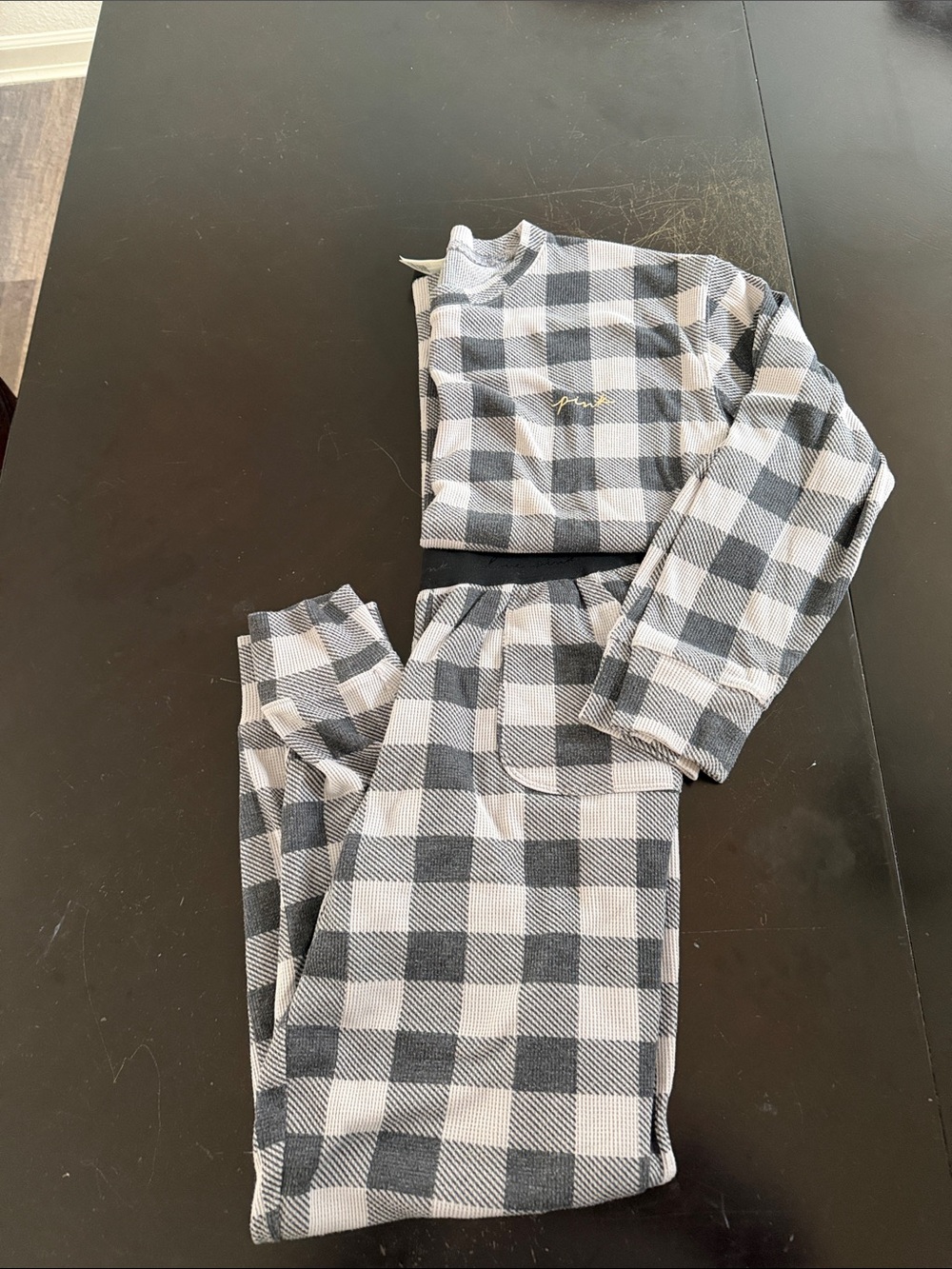 Pink Victoria secret flannel pj set